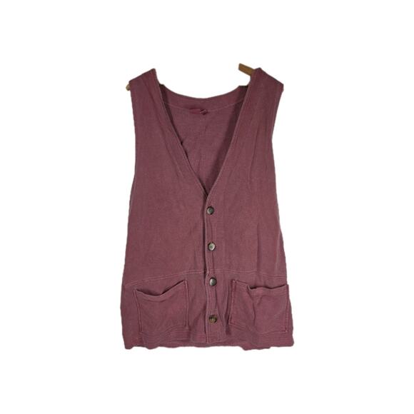 Vintage Chicos Womens Vest Large Pink Pockets Business Workwear Work - Picture 1 of 9